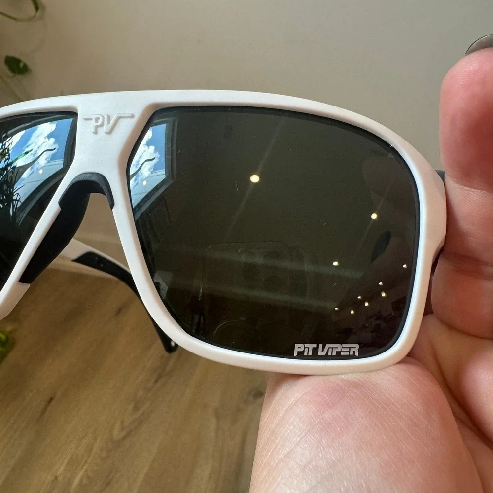 Pit Viper The Miami Nights Flight Optics Polarized Sunglasses White Frame NEW